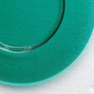 Vintage Forest Green Hand-Pressed Designed Collectible Solid Glass Dinner Plate image 5