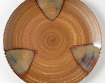 Talerz obiadowy SANGO Splash Brown Stoneware: Kolekcjonerski brązowy ociekacz (10,5 cala)