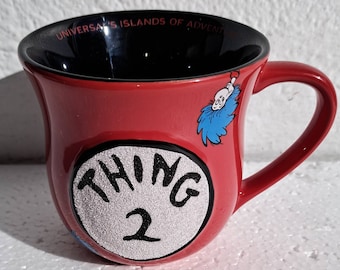 Dr. Seuss Universal Island of Adventure Collectible "Thing 2" Ceramic Mug, 14oz