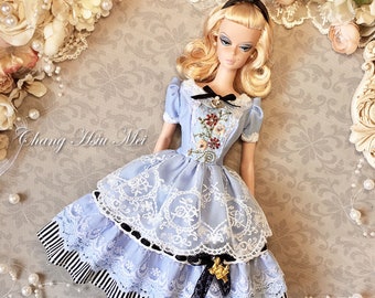 Chang Hsiu Mei's Handmade Dress for POPPY PARKER,FR2, silkstone Barbie or similar dolls ~No.1168