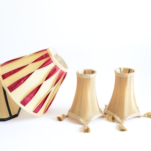 Boudoir Lampshades | Vintage Bedroom Lampshades | French Silk Petite Lampshade | Chain Spider | Bathroom Lamp Shade