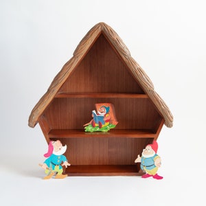 Vintage Disney | Disney Wall Shelf | Rustic Wood Curio Shelf | Disney Copyrighted | Disney Character Shelf | Walt Disney Shelf | Disney Art