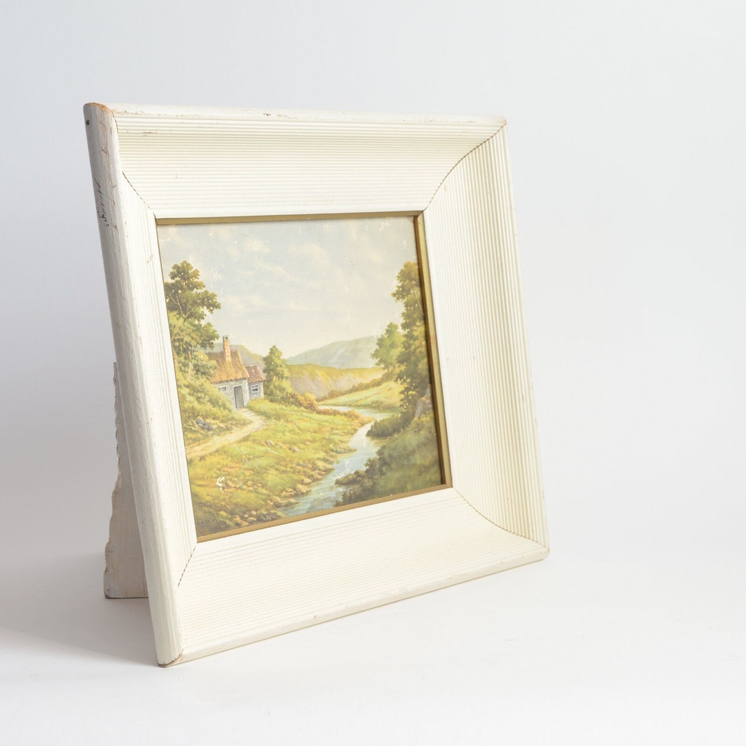 Wall Decor Vintage White Wood Frame Gallery Wall Cottage Style Frame