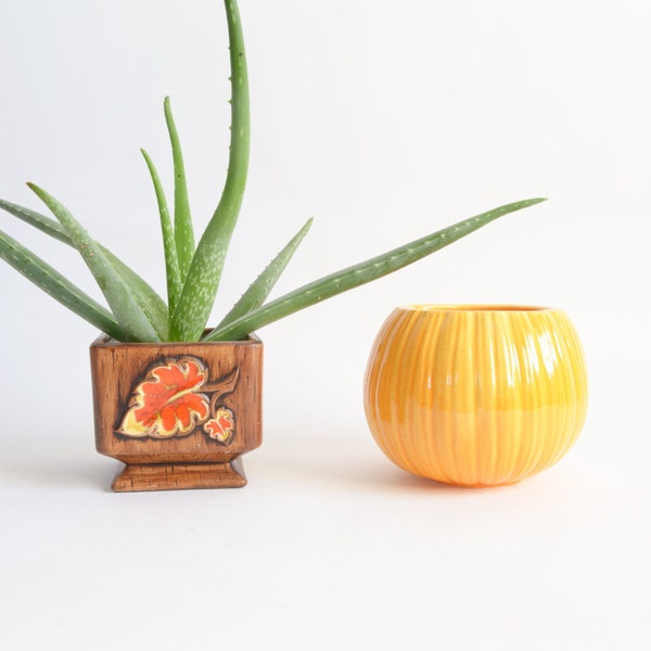 Planters Vintage 70s | Vintage Planters | MOD Planter | MOD Planter | Indoor Planter 70s | MOD Orange Decor | Vintage 70s Plant Pots | Plant