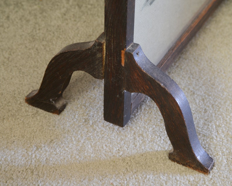 Vintage Fireplace Screen Needlepoint Fireplace Mantel Screen Etsy