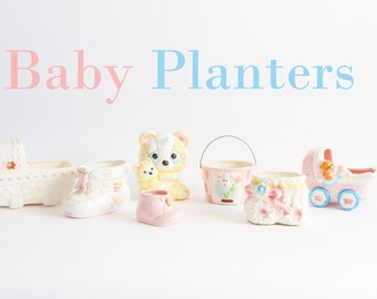 Baby Planters | Baby Plant Pots | Nursery Decor | Baby Planter | Baby Carriage| Plant Pots Baby | Baby Gift Plant | Nursery Planter Pot