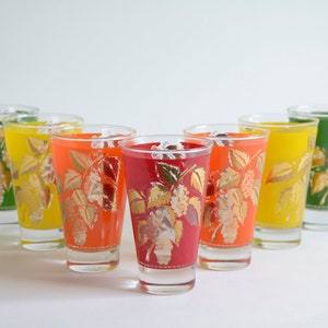 Vintage Cocktail Glasses | Midcentury Bar Ware | Atomic Ranch Bar Ware | Vintage Bar Cart Decor | Retro Barware |