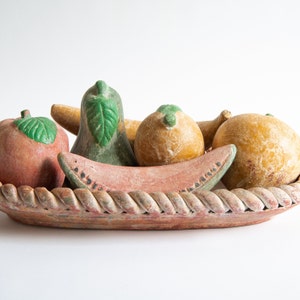 Mexican Terra Cotta | Fruit Basket | Terra Cotta Fruit | Terra Cotta Table Centerpiece | Outside Kitchen Decor | Rustic Kitchen Decor |