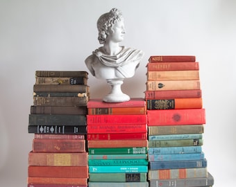 The Stacks – Curated Vintage Book Set for Home, Office, or Bookshelf Display