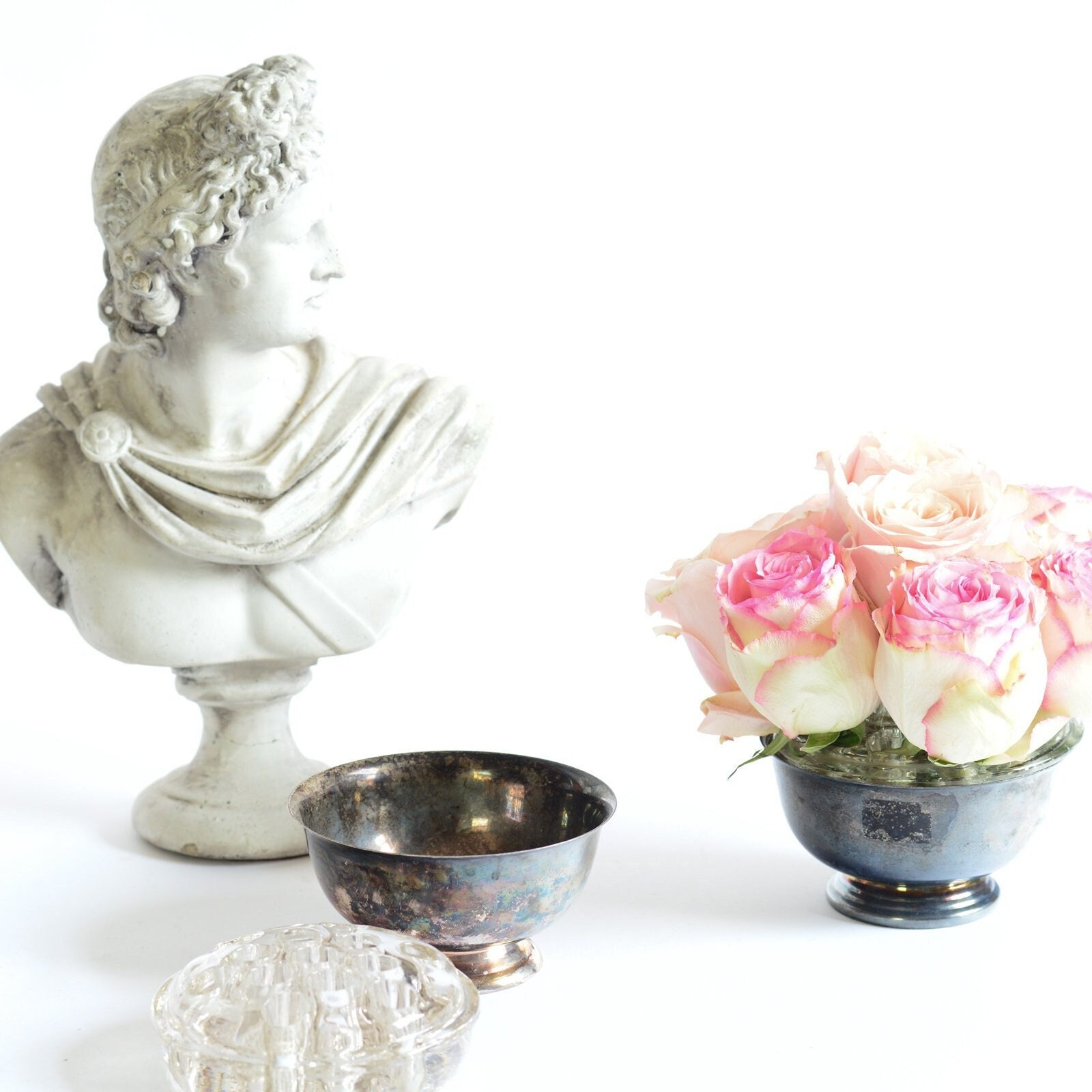 Silver rose bowl - Etsy 日本