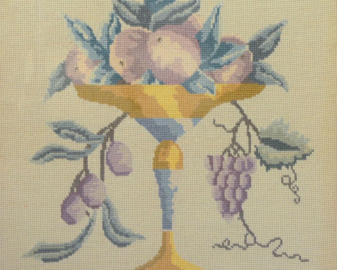 Vintage Fireplace Screen Needlepoint Fireplace Mantel Screen Etsy