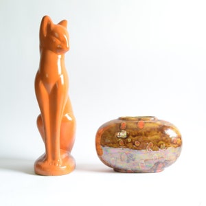Orange MidCentury Vase,  MOD Decor, Atomic Ranch, Retro Orange Vase