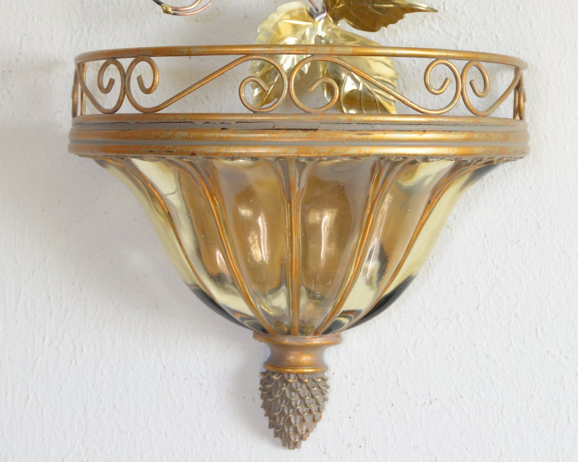 Vintage Wall Sconce Shelf Home Interiors Shelf Ornate Gold Etsy