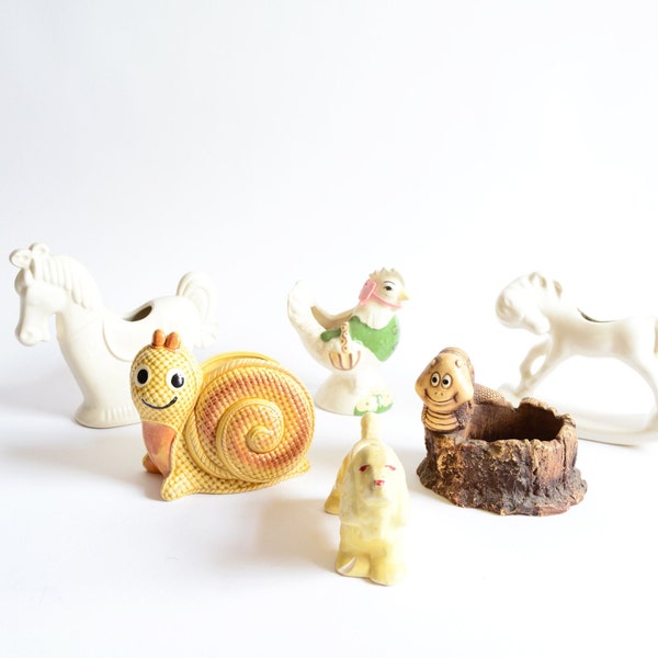 Planters and Pots | Cute Planters | Animal Planters | Snail Planters | Chicken Planter | Horse Planter | Vintage Planters | Unusual Planters