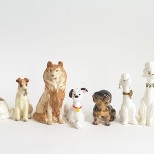 Dog Figurines | Collie Dachshund Dalmatian Terrier Poodle Figurines | Vintage Ucagco | Dog Gifts | Gift for Dog Lover | Dog Collectables