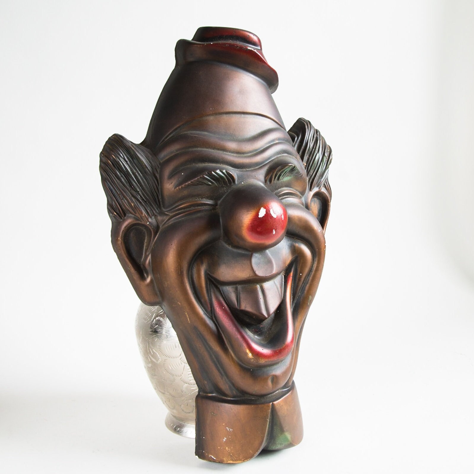 ヴィンテージ石膏ピエロ壁飾り：ハロウィンデコレーション、DIY