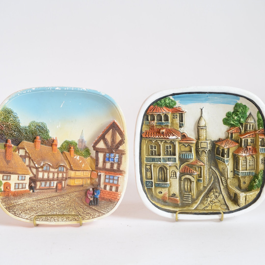 Plaster Wall Decor Wall Plaques Gallery Wall English Village Tudor