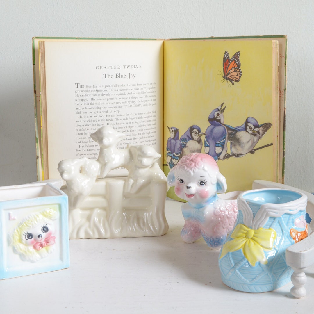 Baby Planters Baby Block Vintage Baby Planter Haeger Lamb Planter Baby