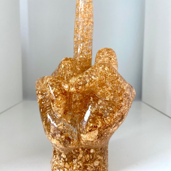 Gold Flakes Statue Etsy