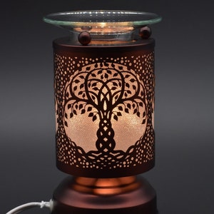 Any 2 Home Fragrance Oils with Living Tree Cut-Tin Touch Base Electric Oil Warmer