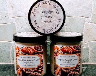 Scoopable Pumpkin Caramel Crunch Scented Soy Wax Melts 8oz | Tart Warmer Wax