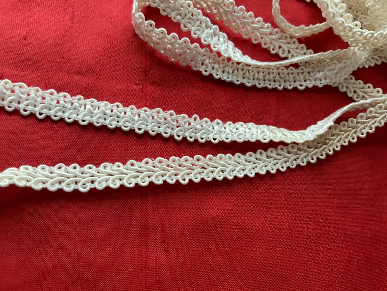 Vintage White Braid Trim 30m