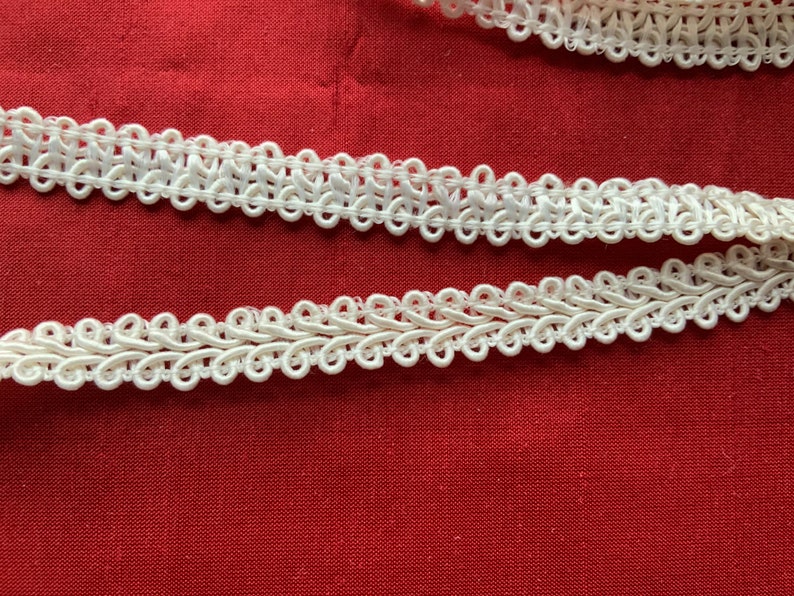 Vintage White Braid Trim 30m