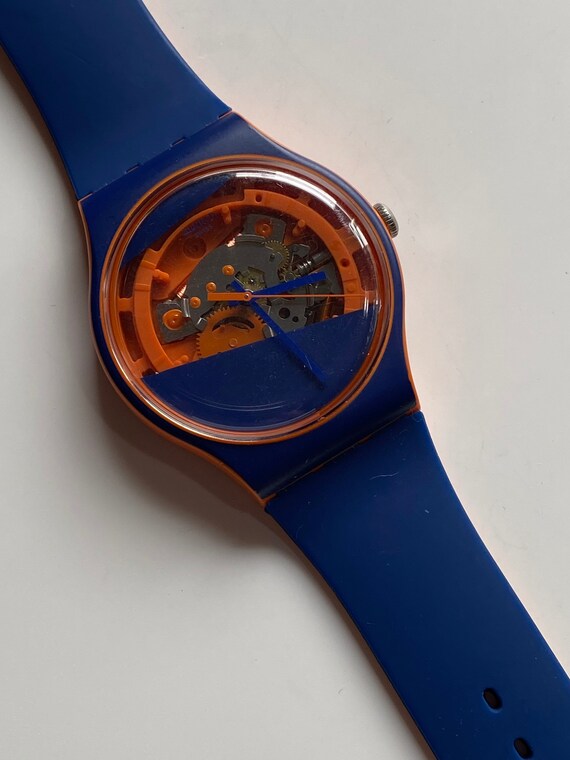 Swatch Watch Rare Myril-Tech lacquered skeleton 4… - image 2