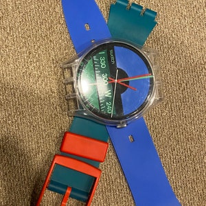Maxi Swatch Watch Vintage Nautilus Mgk102 1986 Wall Clock Rare | Etsy