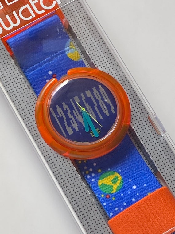 New 1989 Pop Swatch Watch Vintage SPUTNIK PWR106 n