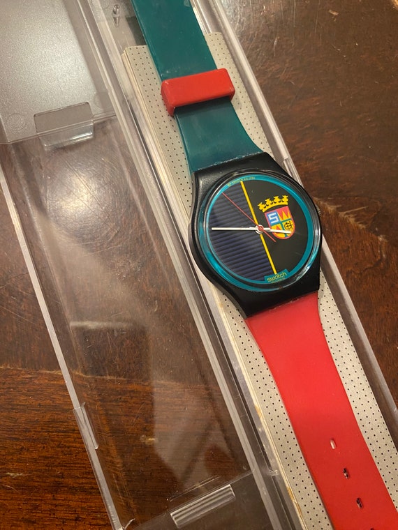 New 1986 Swatch Watch Vintage Sor Swatch gb111 all