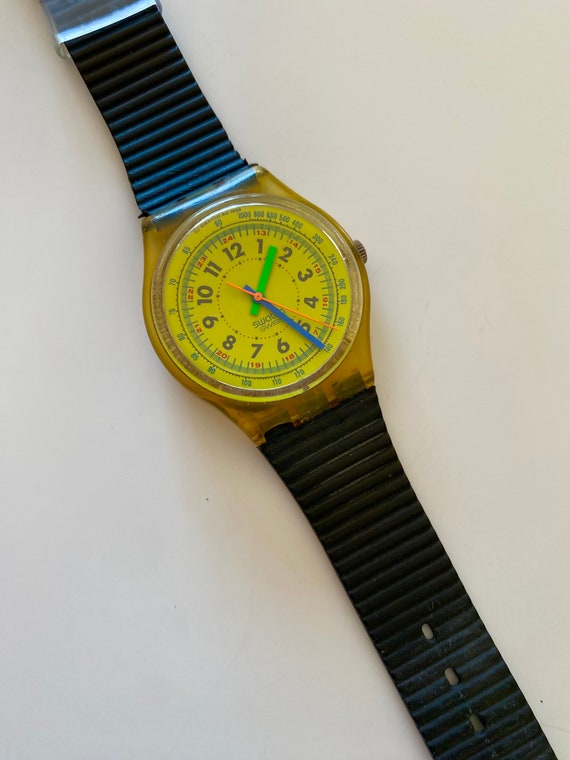 Swatch Watch Vintage 1989 gent LEMON ICEBERG GK116