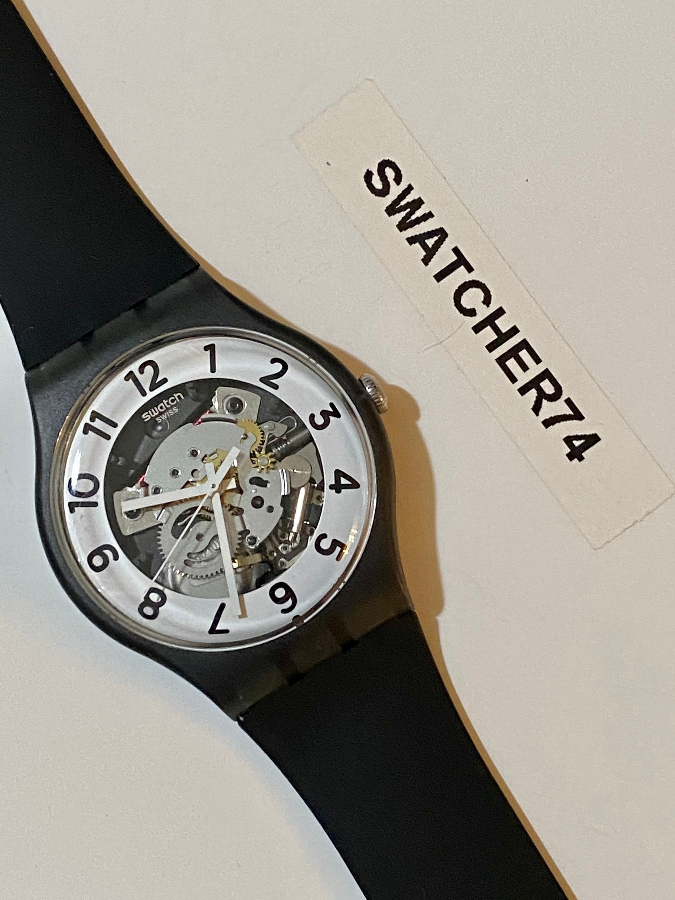 New Swatch Blackboard Rare Hard to Find Lacquered Skeleton | Etsy Australia