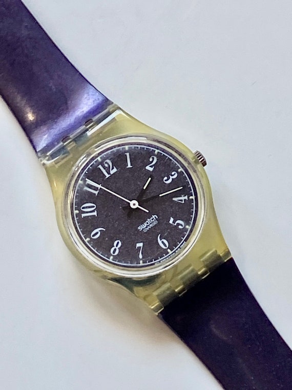 New 1992 Swatch Watch Vintage BARBARELLA LK137 pur