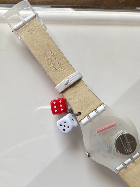 Swatch Watch New Star Feeling dice stars leather … - image 3