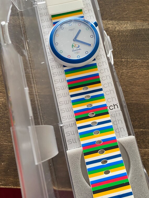 New Pop Swatch Watch Popbaton Limited Edition Olympic… Gem