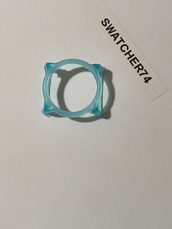 Vintage Swatch Watch Guard Too Large Transparent Blue Etsy