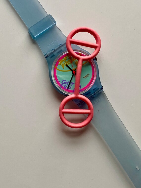 Swatch Watch Vintage Guard pink fits standard gents l… Gem