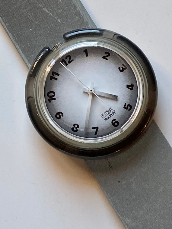 Swatch watch pop Grey Pearl PMK116 1996 Rare all … - image 1