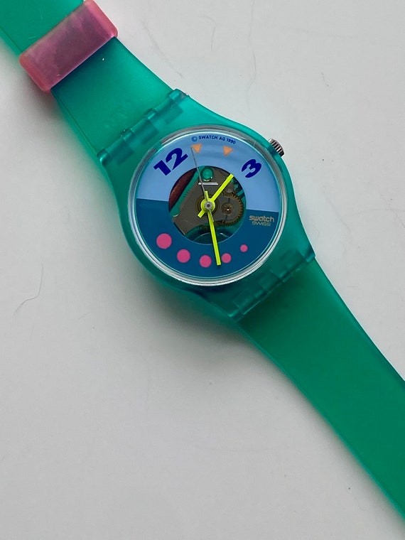 New Swatch Watch vintage 1990 SATURNIAC LL107 unw… - image 1