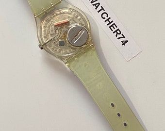 1995 Vintage Swatch Watch Special ORACOLO gz151 inside case the little  balls move! Iridescent new battery near mint