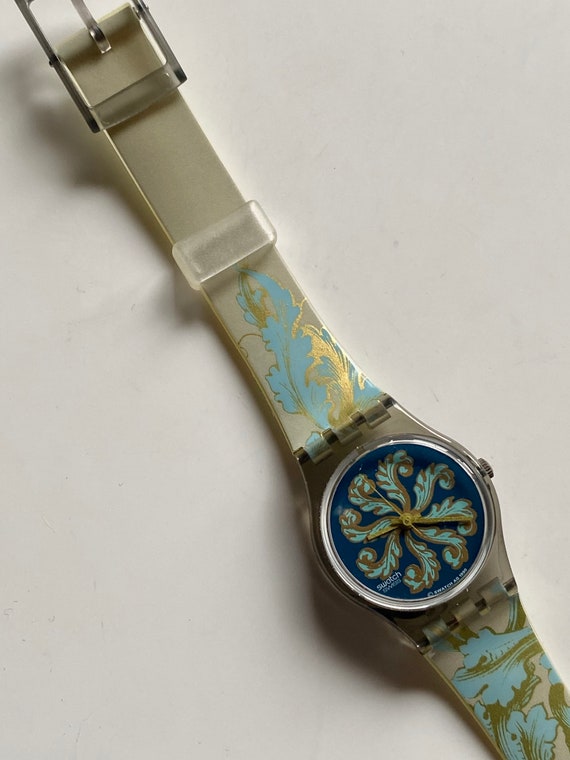 New 1990 Swatch vintage ladies BRODE D’OR-LA102 2… - image 5