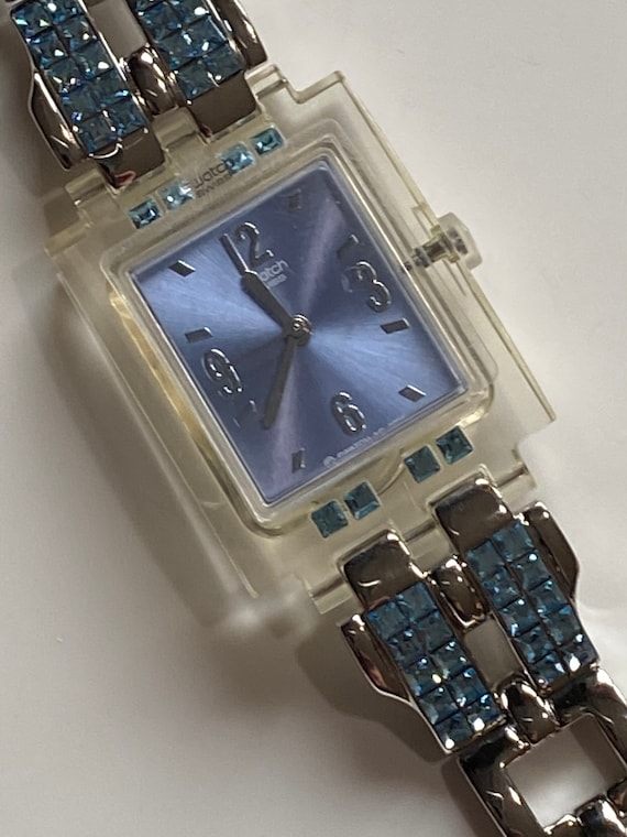 New Swatch Watch Square Be Found SUBK138g Blue spa