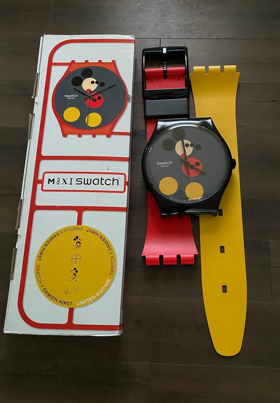 Swatch Maxi Wall Clock Spot Mickey Artist Damien Hirst MGZ323 the True  Original Wall Clock Limited Edition Rare Gz323 - Etsy