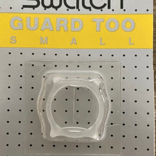 Swatch Watch Vintage Guard Too Small Ladies 25mm Clear in blister pack 3rd picture is the ladies size Swatch not included