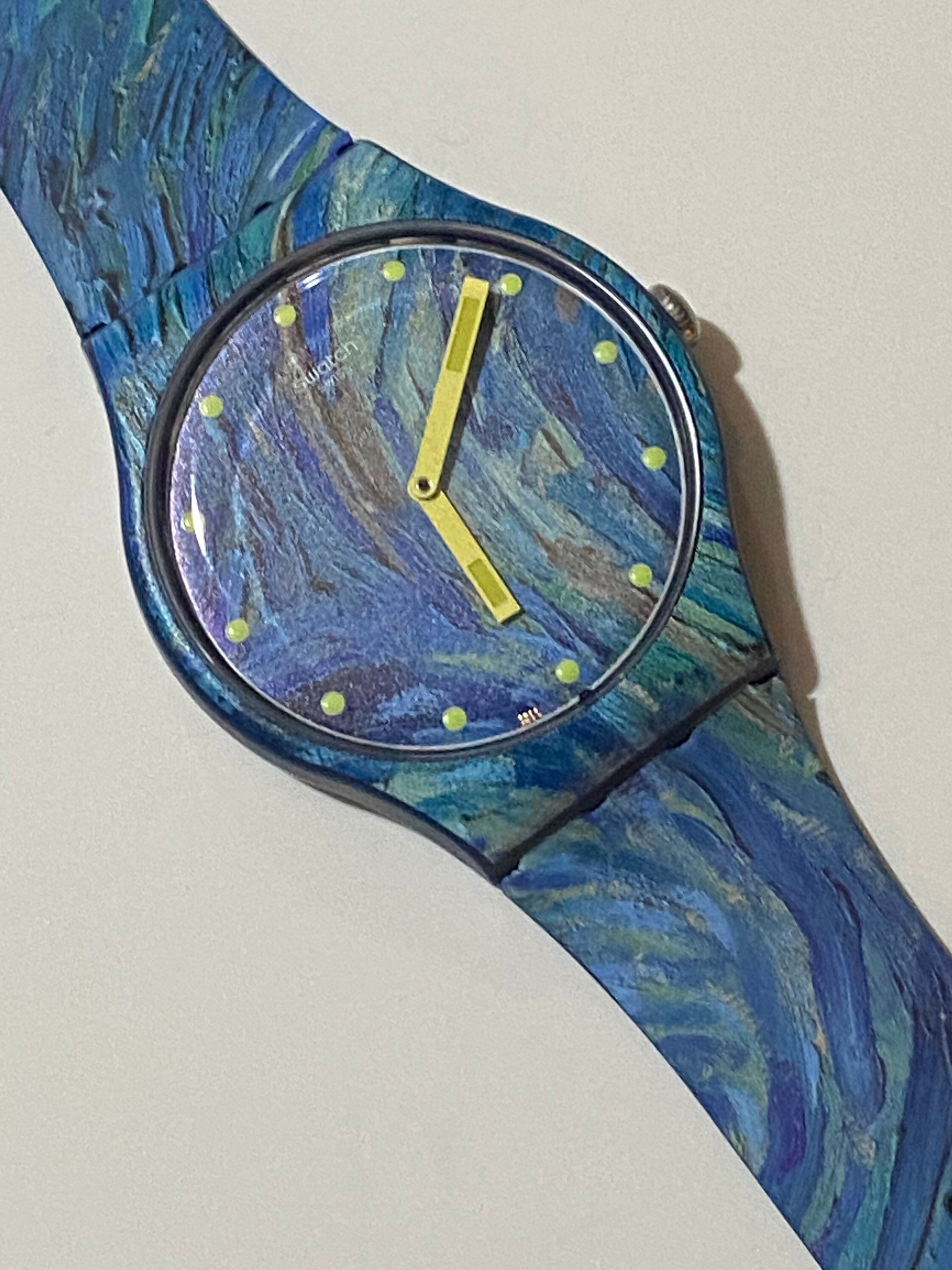 New Swatch Watch Moma Van Gogh Starry Night SUOZ335 Special Sold