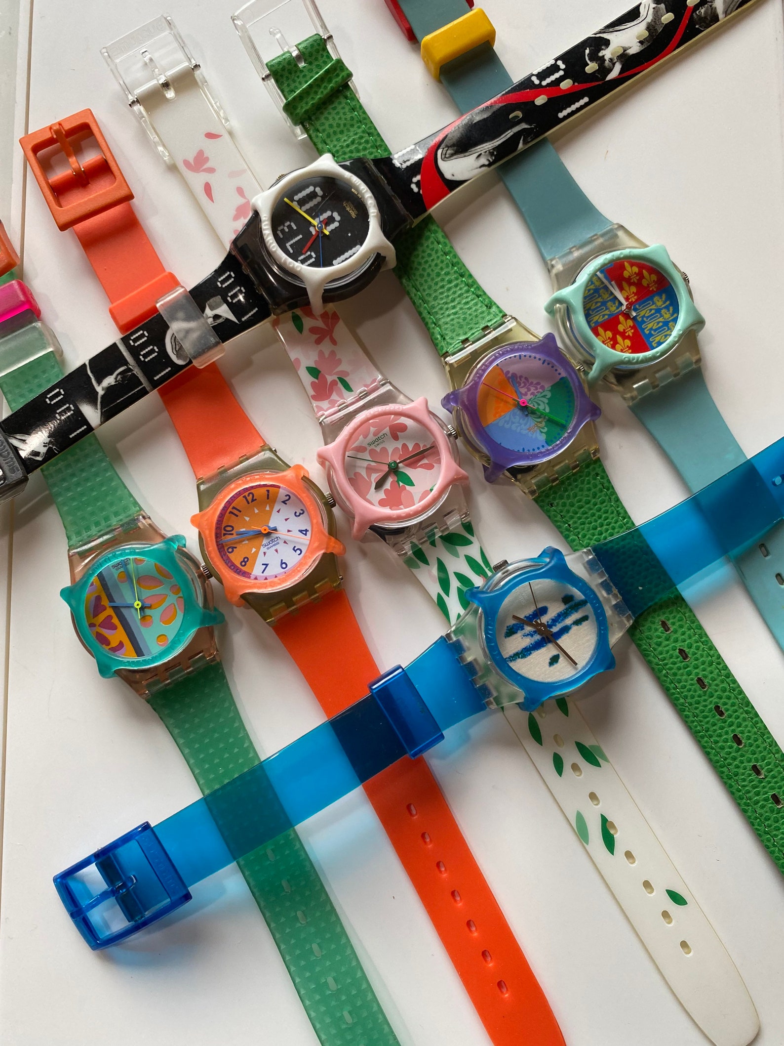 Swatch Watch Vintage Guard Too Small Ladies 25mm Glow in the Etsy