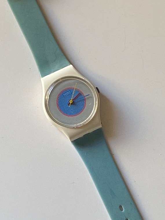Vintage Swatch Watch 1985 ICE MINT LW105 rare lady
