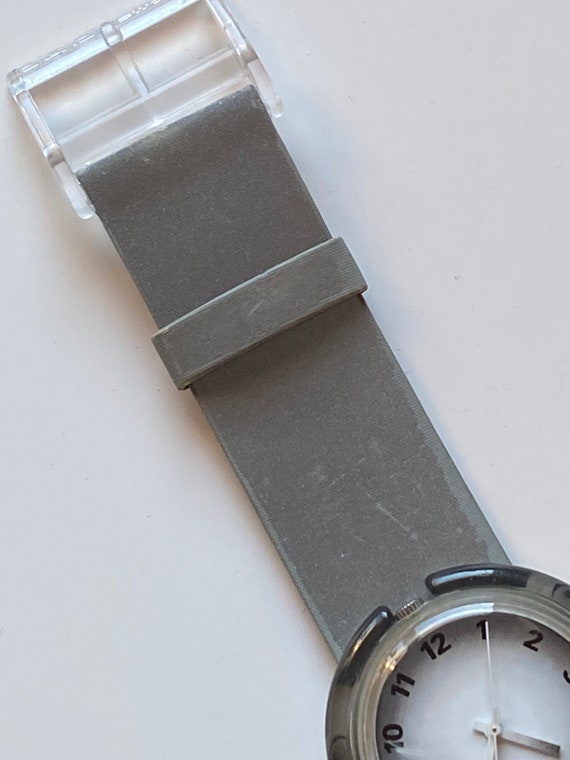 Swatch watch pop Grey Pearl PMK116 1996 Rare all … - image 2