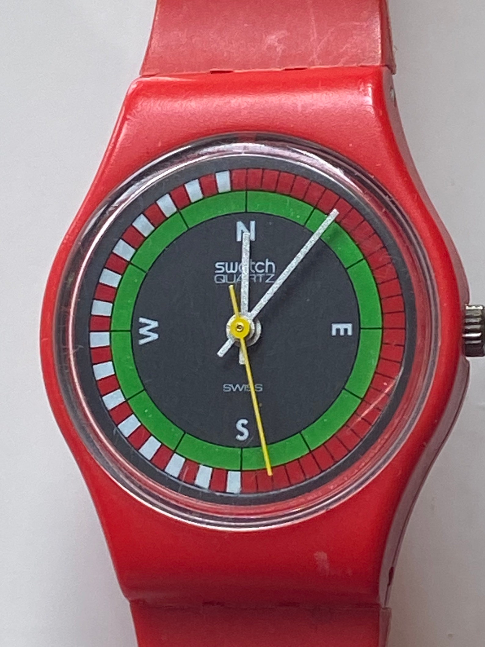 Swatch Watch Vintage 1984 Compass lr102 7 hole strap original | Etsy